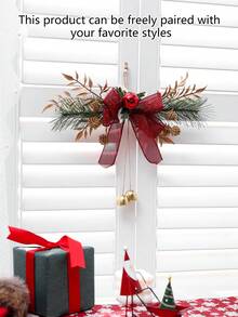 1 Piece Artificial Christmas Bell Hanging Decoration, Christmas Hanging Item For Wedding Parties And Indoor Decoration, Festival Party Gift, For Hanging, Valentine's Day Decoration, Home Aesthetics Room Decoration, Wall Hanging. - Multicolor - View 11