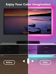 HBOWMDJIA 3ft-100ft LED Strip Lights For Home Decor, Smart Lighting With App Remote Control, Timing, Adjustable Brightness, Built-In Mic Music Sync Color Changing, LED Lights For Room, Bedroom Decor, Birthday Party, TV Backlight, Gaming Accessories, Halloween Decor, Christmas Decor And Gifts - 多色光 - 查看 3