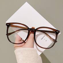 MEIRONG 1pair Women Fashion Leopard Print Big Frame Round Optical Glasses, Casual For Daily Use Glasses Accessories For Women - Multicolor - View 7