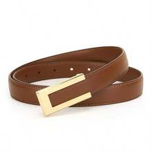 1 Pc Women's Black PU Material High-End Waist Belt Attached Dress Fall, Autumn, Halloween