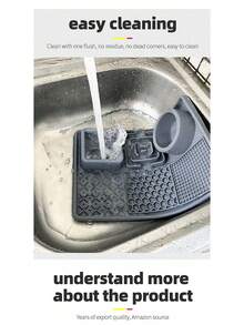 Silicone Non-Slip, Waterproof, Easy To Clean, Multi-Function Suction Cup Pet Bowl, Anti-Spill, Cat & Dog Food Dish