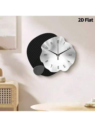 2D Flat 1pc Moderne Minimalist Home ation Creativity Wand Clock, Ultra Quiet Quartz Movement, No Ticking Sound, Painting Klok Living Room, Bedroom Office, able Watch, Unique Personalized, Clear Reading Time, In Bedroom, Studio, Ho Study, Kitchen Cafe, Perfect Family Friends view 4