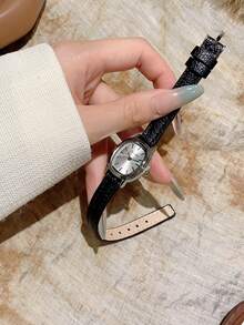 1 Stück SUNLIFEX Damen-Armbanduhr, oval, mit römischen Ziffern, elegant, Quarzwerk, geeignet für den täglichen Gebrauch