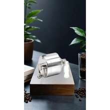 Compact Metal Powder Grinder Hand Mill With Glass Bottle For Spices Herbs And More Easy Grip Durable Design Precision Grinding Home Kitchen Essential Gift Ready