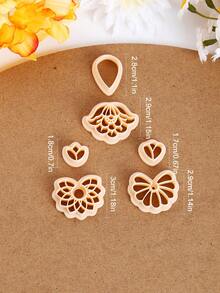 2pcs Bohemian Style Flower Clay Earring Mold, DIY Jewelry Making Flower Clay Cutting Tool, DIY Pendant & Beading Flower Charm Clay Cutter - Clay Cutter - View 4