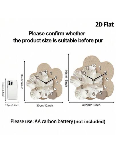 2D Flat 1pc Moderne Minimalist Home ation Creativity Wand Clock, Ultra Quiet Quartz Movement, No Ticking Sound, Painting Klok Living Room, Bedroom Office, able Watch, Unique Personalized, Clear Reading Time, In Bedroom, Studio, Ho Study, Kitchen Cafe, Perfect Family Friends view 7