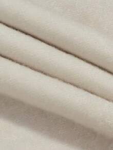 Casual Solid Color Ribbed Knit Sweater, Autumn/Winter - White - View 5