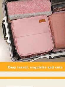 新款竖款化妆包，大容量，高性价比防水便携收纳包，便携式旅行多隔层洗漱包，带镜子旅行化妆收纳包，女士礼物，圣诞礼物，女士送礼佳品 - 彩色 - 查看 8