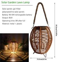1PC Solar Bamboo Lantern,Solar Lantern Outdoor Waterproof Solar Light Forutdoor Hanging Solar Light Outdoor Solar Light Decoration Forarden,Yard,Patio,Porch,Trees,Lawn,Path,Retro And Exquisite,Metal,European-Style Wrought-Iron Decorative Hanging Ornaments.They Are In A Baroque Style And Serve As Decorative Hanging Pieces,Wall Decor,Room Decor,Home Decor,Fall Decor