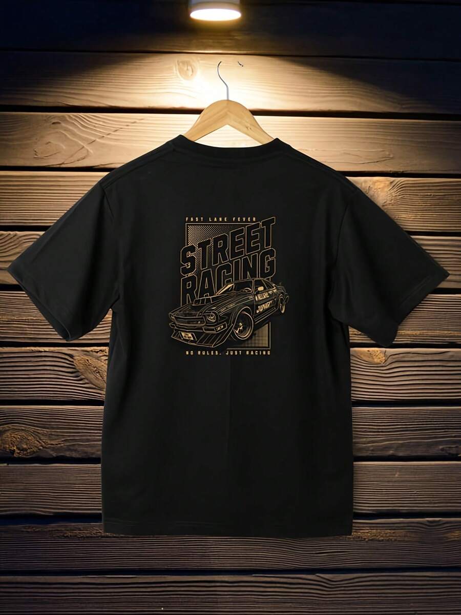 East Lake Fever Street Racing Gold Edition Tee - Classic Muscle Car T-Shirt - Style 16 - View 1