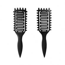 2025 New Hollow Curling Comb And Curling Brush - Designed Specifically For Curly Hair, This Comb And Brush Set Can Easily Create Various Curly Hairstyles While Minimizing Pulling And Separation. These Combs, Hair Tools, Hair Products And Accessories Are Essential For Salon Care, Back-To-School Travel, And Holiday Travel. - Multicolor - View 11