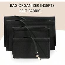 Purse Insert Organizer For  Book Tote Medium Bag Insert With Premium Felt And Multiple Pockets Large Black