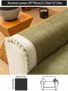 1 件四季沙发垫套，现代简约防滑沙发座垫，防尘可洗沙发套，柔软防褪色，宠物友好，适合 L 型沙发和 1/2/3/4 座沙发 - 綠色 - 查看 18