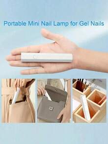 Nail Polish Curing Lamps Handheld UV/LED 180mAh Battery Pack Hybrid Light-Rechargeable USB Cordless Nail Dryer For Gel Nails, Mini Nail Lamp, Portable Cordless Rechargeable, Fast Curing, Easy To Use For Home Nail Salons - Hồng - Xem 7