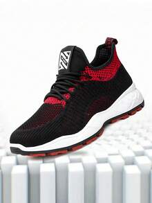 Zapatillas deportivas de malla transpirable para hombre para otoño Zapatillas de running elegantes,Nuevas zapatillas deportivas para hombre. informales y ligeras Calzado deportivo para hombre Parte superior de punto negro Confección de malla transpirable Suela blanda Diseño ligero Ideal para deportes al aire running recreativo Adecuadas para caballeros de mediana edad y mayores Zapatillas deportivas cómodas y transpirables - Negro - Ver 4