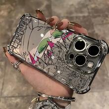 Popular Cartoon-The Disastrous Life Of Saiki K Phone Suitable 17 16 15 14 13 12 11 Pro X XR XSMAX 8 Plus, Featuring A High-End Electroplated Color, Shockproof Transparent, Stylish And Beautiful.17  17promax - 銀色 - 查看 3