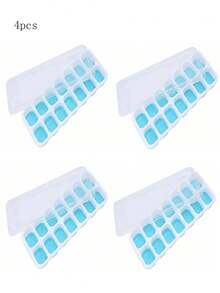 1/2/4pcs Ice Cube Trays, Multifunctional Household Chocolate Mold With Removable Lid Stackable Ice Tray, Suitable For Freezing Cocktails, Whiskey, Kitchen Utensils