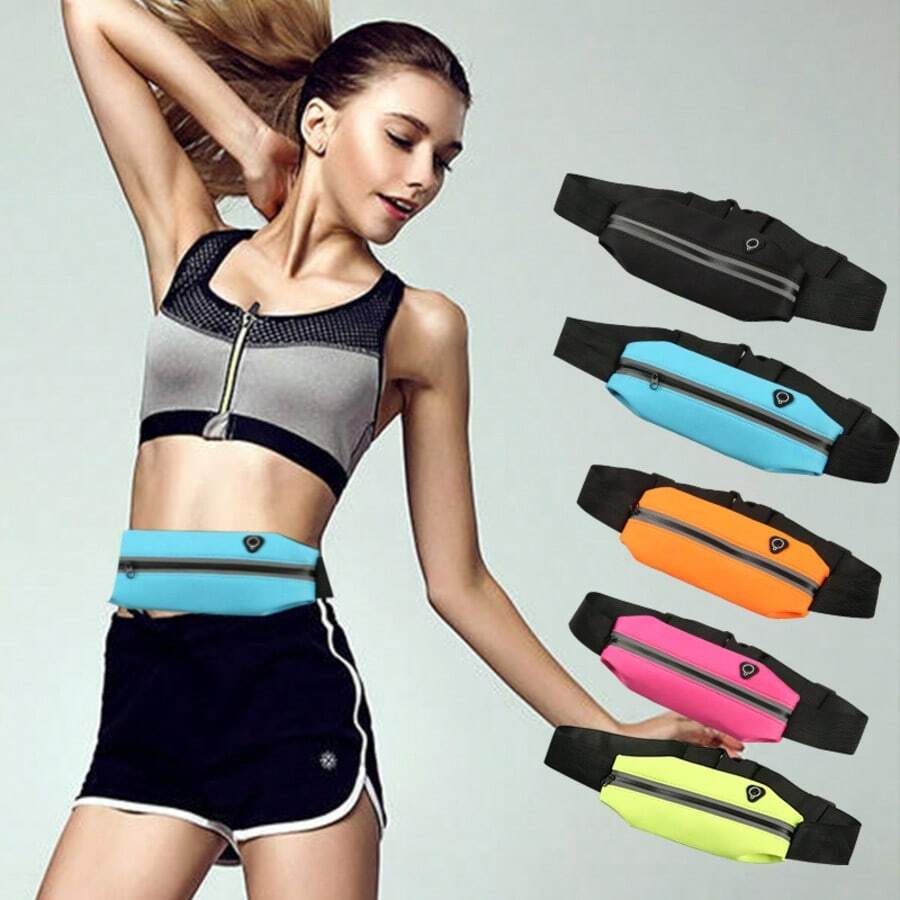 Slim Invisible Running Phone Waist Bag Outdoor Fitness Storage Pouch Sports Waist Belt Neoprene Phone Case Shiy Suitable For Phones Under 5.5 Inches - Multicolor - View 1