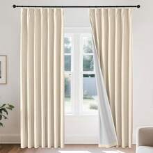 Sheer Curtains 84 Inches Long, White Curtains Living Room 2 Panels Set, Linen Curtains Window Privacy With Filtering (W52 X L84 Inch, Linen), Home Decor - 米色|捏褶 - 查看 4