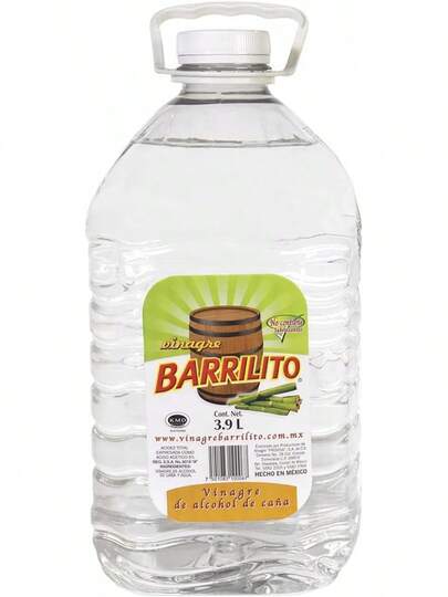 Barrilito Vinagre Blanco, Alcohol Caña, 3900 Mililitros