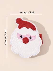 2pcs Christmas Cute Santa Claus/Antler/Gingerbread Man Hair Clips