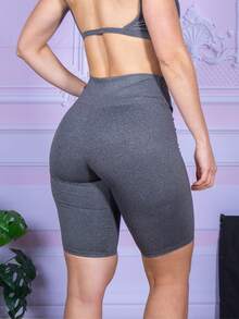 Women Sports Shorts - Grey - View 3