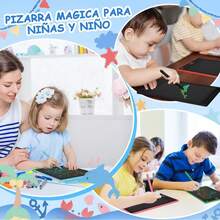 Pizarra Mágica Infantil, Pizarra Mágica del Garabato,8.5pulgada Tablet para Dibujar LCD, Borrables y Reutilizables, Juguetes Niños Adecuados para Niñas y Niños de 3, 4, 5, 6, 7 y 8 años - Blanco - Ver 3