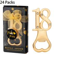Apribottiglie per compleanno, inclusi 15, 18, 21, 30, 40, 50, 55, 60, 65, 70, 75, 80, 90, 100 anni, regali per feste di compleanno, anniversari di matrimonio o anniversari, decorazioni e souvenir per feste, regali per gli ospiti, regali per addio al nubilato e matrimonio, regali di San Valentino