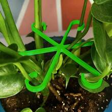 4pcs Of PlantsSupport Clips,Plant Holder Fasteners,Sturdy Stem Clamps For Gardening Climbing Plants - Plastic Material,Orgarden Indoor Climbing Plants, Plant Supports Grow A Garden. - Multicolor - View 3