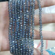 10 串闪亮 4 毫米玻璃珠/节日珠/奥地利玻璃珠/玻璃圆珠/水晶隔珠，适用于手链/项链/脚链/耳环珠宝制作/DIY 散珠 - 彩色 - 查看 24