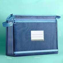 Bolsa de Libros de Gran Capacidad Bolsa de Tutoría de Doble Capa Bolsa de Documentos de Clasificación Bolsa de Almacenamiento Transparente y Portátil - Azul - Ver 8