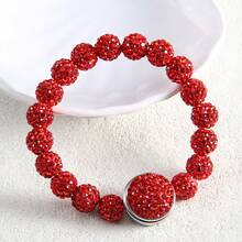 1pc New Fashionable Luxury Bohemian Style 10mm Bling Bling 6-Layer Clay Rhinestone Beaded Bracelet, Detachable Clay Rhinestone Clasp, Gift For Women