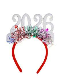 1/2 pezzi Cornice per foto di Natale 2026 Fascia per capelli Accessorio per capelli Decorazione per feste di Natale Regalo di Natale - Multicolore - Visualizzare 9