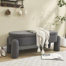 Bedroom Benches - Gray + Corduroy - View 2