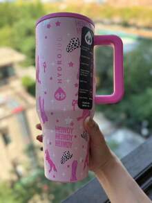 hydrojug Original Traveler - 32oz 40oz Water Bottle With Handle & Flip Straw - Fits In Cup Holder, Leak Resistant Tumbler-Reusable Insulated Stainless Steel & Rubber Base - Gifts For Women & Men, - COWGIRL - 查看 4