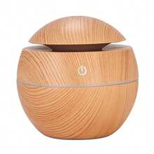 1pc Wooden Cool Mist Humidifier & Aroma Diffuser With Color Mood Lamp, Suitable For Home, Office, Car, Nursery. This Aroma Diffuser Also Features Color-Changing Light Function, Making It An Ideal Choice For Bedroom Decor. - Multicolor - View 16