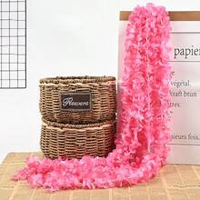 10pcs 100cm/39inch Artificial Silk Wisteria Flower Vines Hanging Rattan Flowers Wedding Home Decoration, Valentine Day, Gift Gifts Birthday Graduation