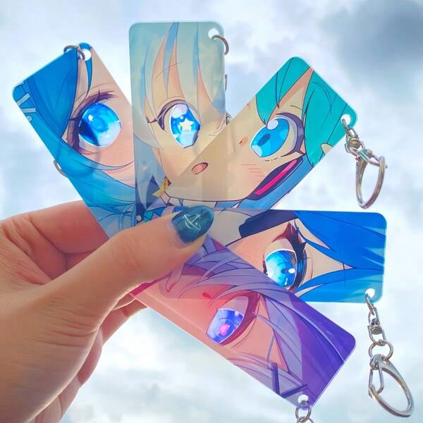 1pc Miku Eye Transparent Card Ku Acrylic Eye Card, Anime Merchandise, Game Merchandise, 2D Merchandise, Stitch Toys, Travel Toys, Classroom Fidget Toys, Mini Stuff, Bath Toys, Christmas Stationery, Stress Ball, Birthday Gift, Holiday Gift, Halloween Gift, Christmas Gift, Christmas Eve Gift, Gift, Toy