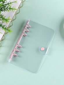 1 pièce Couverture transparente à feuilles mobiles A6, livre d'autocollants, sceau, rangement d'autocollants 3D, couverture de cahier PVC à 6 anneaux, journal DIY (pages intérieures non incluses) - Multicolore - Voir 14