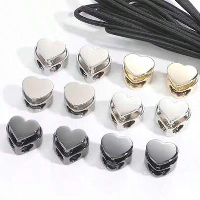 5/8個 ハート型 スプリングスナップフック、パーカー/バッグ用 ドローストリング アジャスター、ハンドメイド縫製、DIY縫製&織り装飾ボタン用 耐久性ファスナー