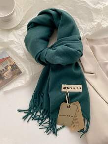 1pc Premium Imitation Cashmere Scarf, Solid Color, Versatile, Unisex, Warm For Autumn/Winter - Multicolor - View 9