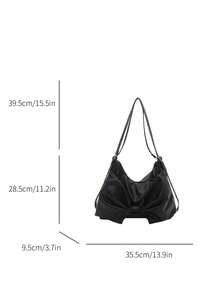 Borsa a tracolla stile coreano con fiocco, nuova collezione autunno 2025, borsa a tracolla casual con catena e grande capacità, multifunzionale, borsa a spalla retrò di per pendolari, borsa a tracolla semplice e versatile di moda per le donne, con grande capacità