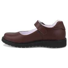 Zapato Escolar para niña Marca Dominiq Modelo 1462  para ocasiones formales o escolares con hebilla - Café integral - Ver 3
