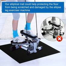 Under Desk Ellipse Anti - Slip Silicone, 23.62x21.65in Ellipse Leg Exerciser Non - Slip Workout Ellipticals Treadmill Hard Floor Protector Carpet Exercise Equipment