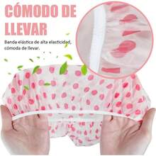 Gorros para Regadera, 12 Piezas Gorros de Ducha Gruesos e Impermeables para Mujer, Gorro de Dormir de Ajustable, Cuidado del Cabello, Reutilizable, para Dormir, Maquillaje, Baarse, Cocinar - Multicolor - Ver 4
