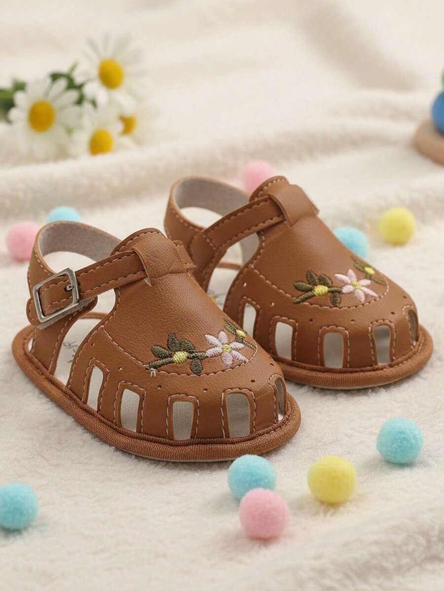 Baby Girls Sandals, Summer Shoes, First Steps, Summer Baby Girls Shoes - 駝色 - 查看 1