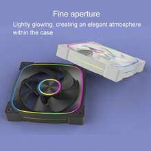 1 pieza Ventilador de refrigeración para caja de PC XFENGX Precise Halo 9PRO Prism Fan de 12 cm con control de temperatura PWM, ARGB colorido, juego de 3 piezas