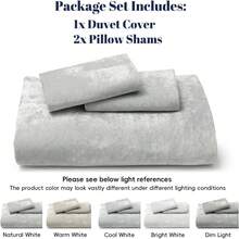 Queen Size 3pcs Ultra Soft Breathable Comforter Cover Set, Luxury Cozy Flannel Duvet Cover With Pillow Shams, 90" X 90", Dark Grey,  And  Bedding Collection - 銀灰色(無被子) - 查看 6