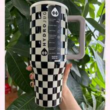 Original HydroJug Traveler 32 Oz/40 Oz Water Bottle With Handle & Flip Straw - Fits In Cup Holder, Leak Resistant Tumbler-Reusable Insulated Stainless Steel & Rubber Base - Gifts For Women & Men - lattice - 查看 11