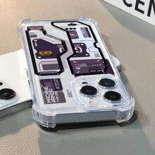 Teléfono Personalidad de Lujo Teléfono Púrpura Adecuado 17 17 16 17 16e 15 14 13 12 11 Pro X XR XSMAX 8 E Plus Cuatro Esquinas Anticaída Transparente Suave Ultrafina Contraportada Gama Alta - Colores mixtos 1 - Ver 6